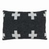 Decorative & Throw Pillows * | Saro Lifestyle Plus Sign Reversible Decorative Pillow, 16 X 23 Black And White