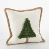 Decorative & Throw Pillows * | Saro Lifestyle Pom Pom Christmas Tree Decorative Pillow, 18 X 18 Ivory