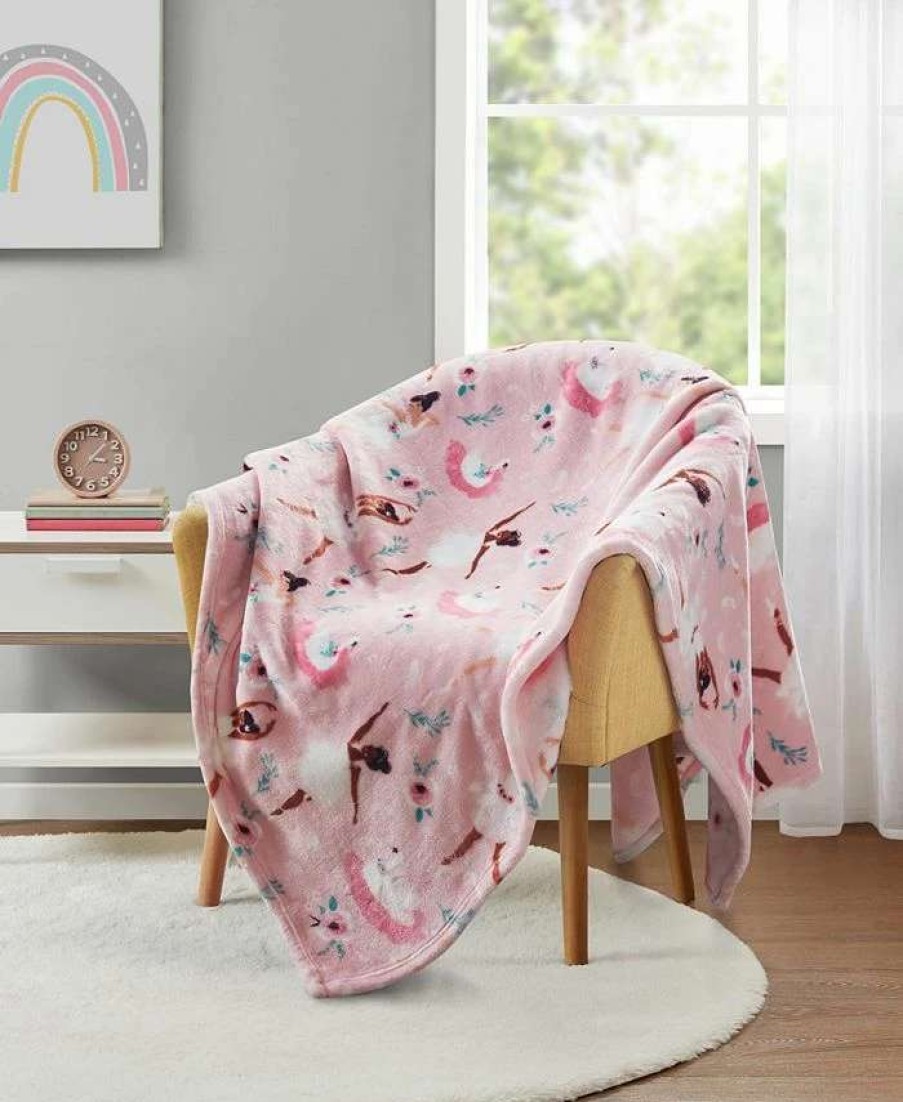 Blankets & Throws * | Charter Club Kids Loseout! Plush Throws, 50 X 60, Created For Macy'S Ballerinas