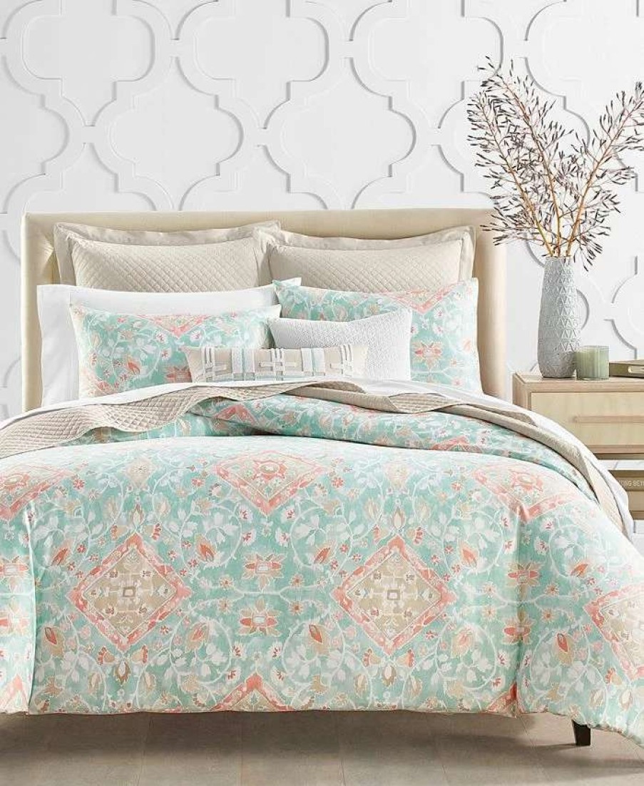 Duvet Covers & Sets * | Charter Club Terra Mesa 3-Pc. Duvet Cover Set, Full/Queen, Created For Macy'S Turquoise/Aqua