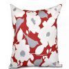 Decorative & Throw Pillows * | E By Design Mod Floral 16 Inch And Gray Decorative Floral Throw Pillow Coral