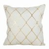 Decorative & Throw Pillows * | Saro Lifestyle Metallic Diamond Decorative Pillow, 18 X 18