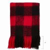 Blankets & Throws * | Saro Lifestyle Buffalo Plaid Throw Red