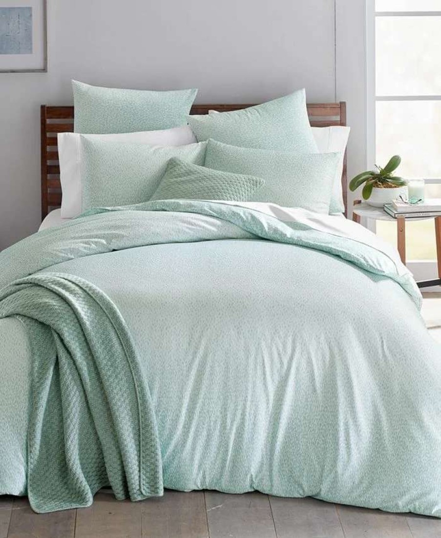 Duvet Covers & Sets * | Oake Watercolor Dots Duvet Cover Set, King, Created For Macy'S Green