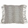 Decorative & Throw Pillows * | Saro Lifestyle Macrame Decorative Pillow, 18 X 18