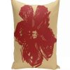 Decorative & Throw Pillows * | E By Design 16 Inch Decorative Floral Throw Pillow Red