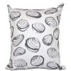 Decorative & Throw Pillows * | E By Design Clams 16 Inch Decorative Coastal Throw Pillow Gray