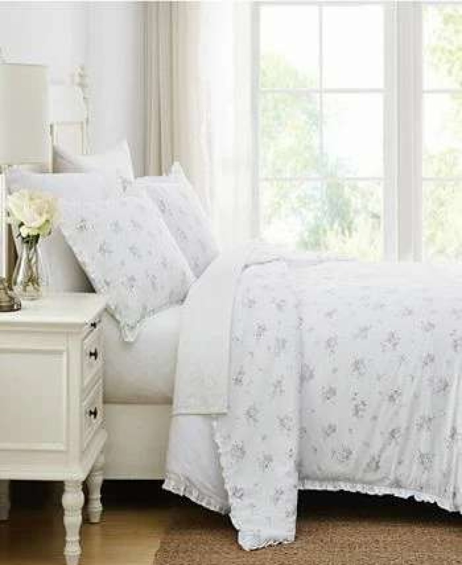 Duvet Covers & Sets * | The Farmhouse By Rachel Ashwell Signature Rosebury 3 Piece Duvet Cover Set, Full/Queen White, Pink