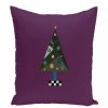 Decorative & Throw Pillows * | E By Design 16 Inch Decorative Christmas Throw Pillow Purple