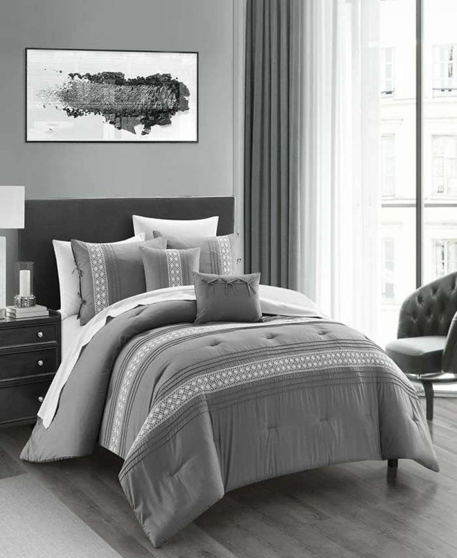 Comforter Sets * | Chic Home Brice 7 Piece Comforter Set, Twin Xl