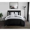 Comforter Sets * | Chic Home Lainy 9 Piece Queen Comforter Set Black