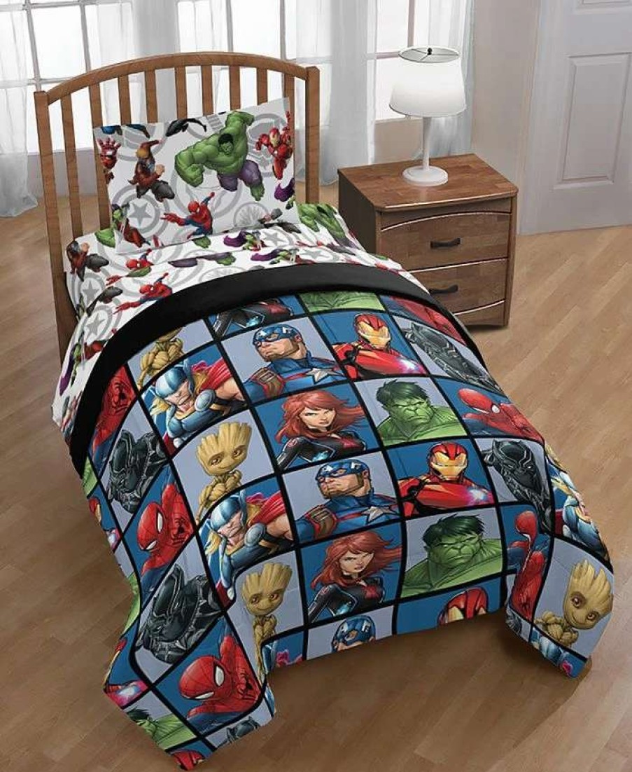 Comforter Sets * | Disney Marvel Avengers Marvel Team Full 5-Pc. Comforter Set Blue