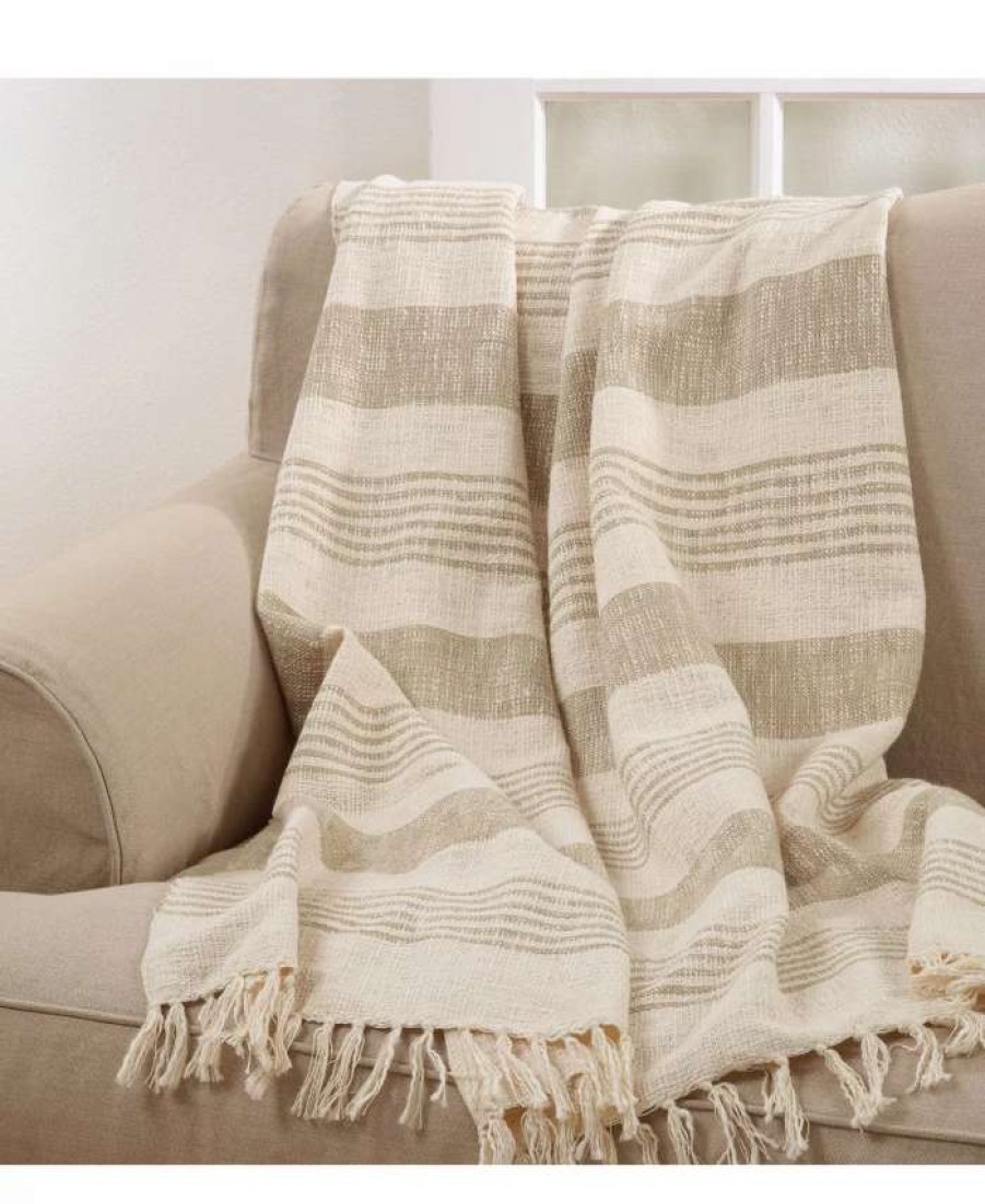 Blankets & Throws * | Saro Lifestyle Ped Throw Sand