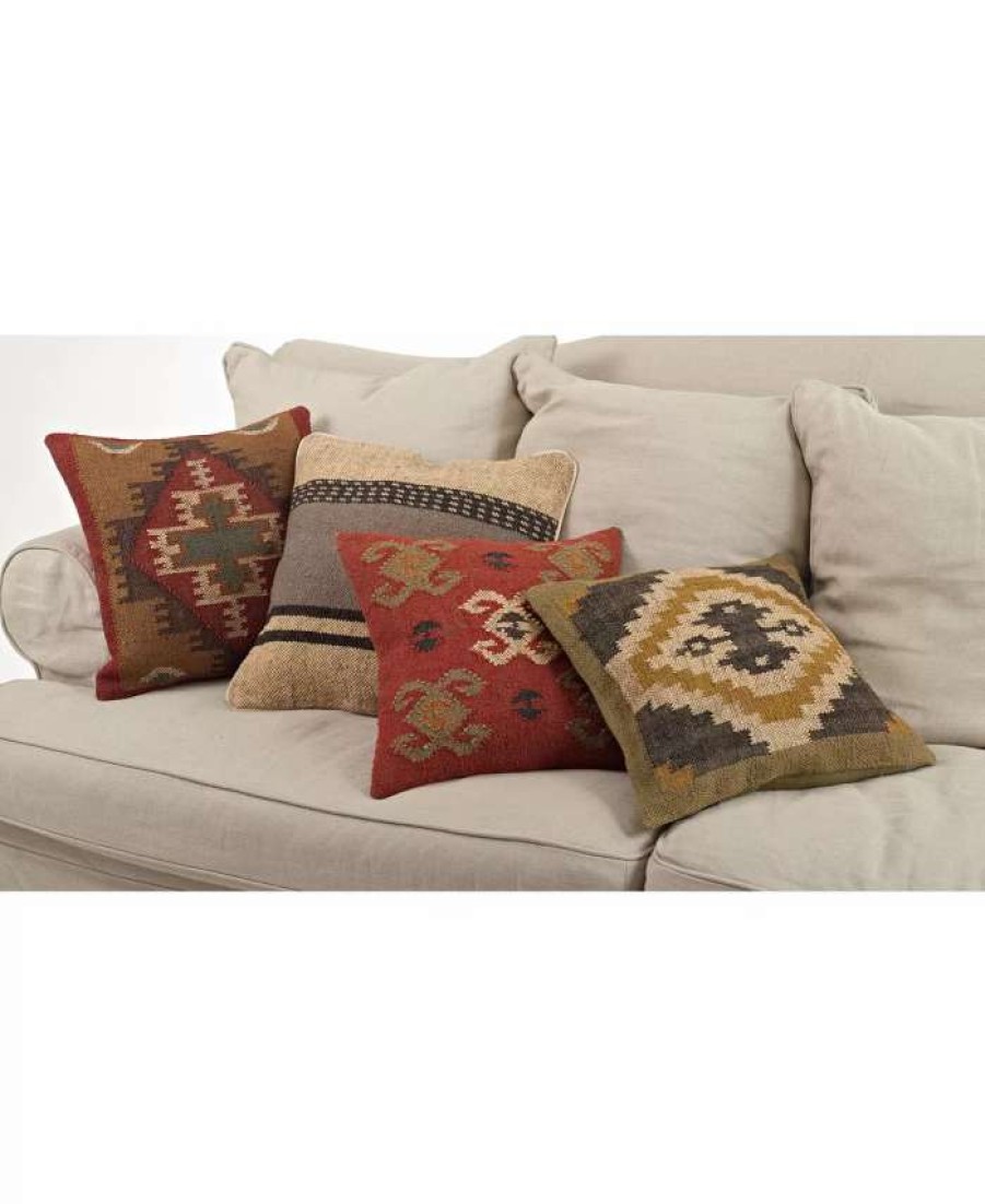 Decorative & Throw Pillows * | Saro Lifestyle Geometric Kilim Decorative Pillow, 20 X 20 Multi