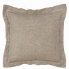 Decorative & Throw Pillows * | Saro Lifestyle Hemstiched Decorative Pillow, 18 X 18 Natural