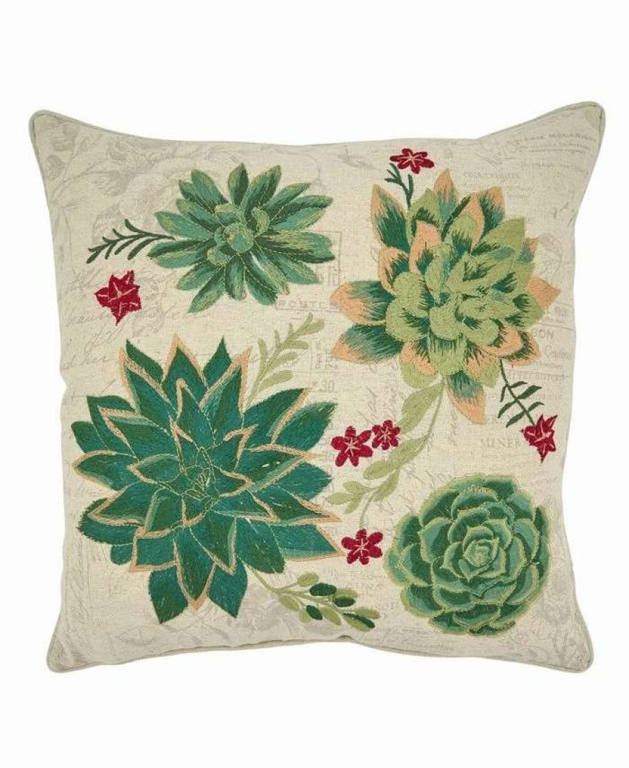 Decorative & Throw Pillows * | Saro Lifestyle Uccelent Embroidered Decorative Pillow, 18 X 18 Multi