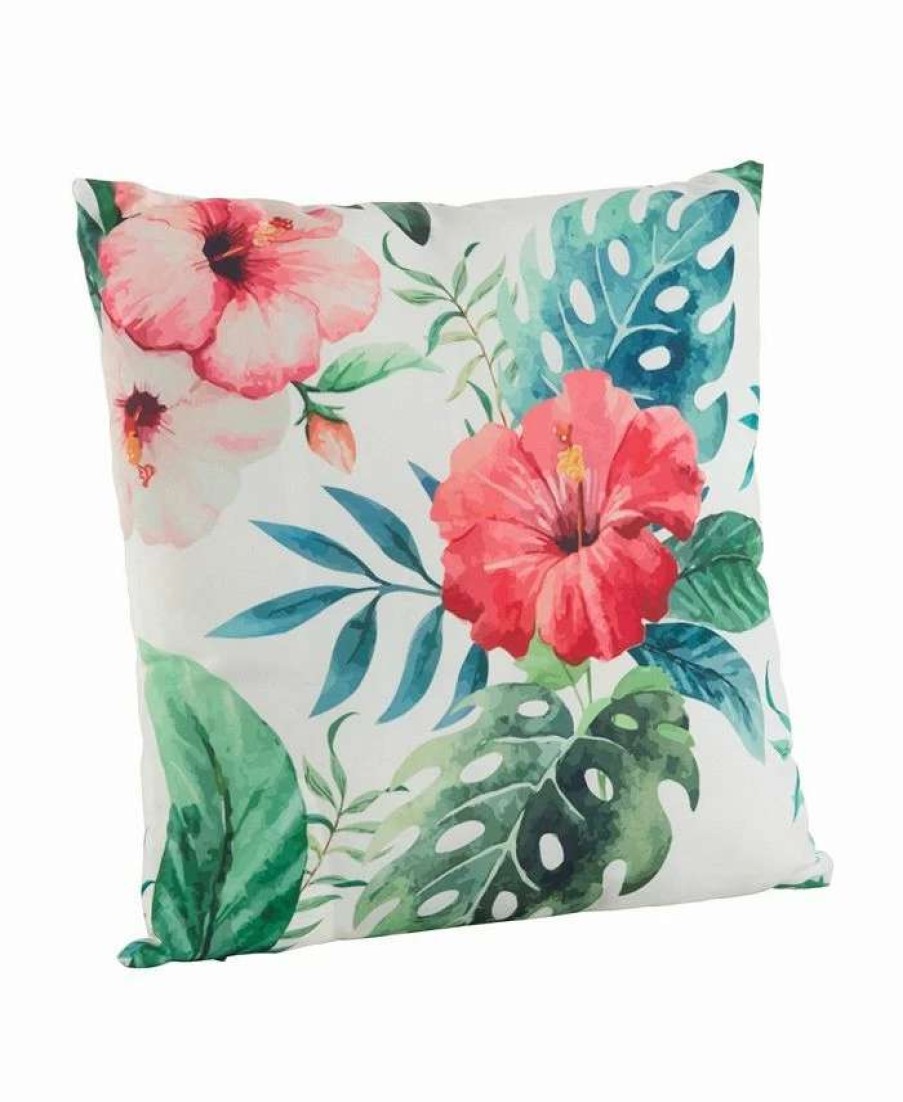 Decorative & Throw Pillows * | Saro Lifestyle Tropical Floral Printed Decorative Pillow, 18 X 18 Multi