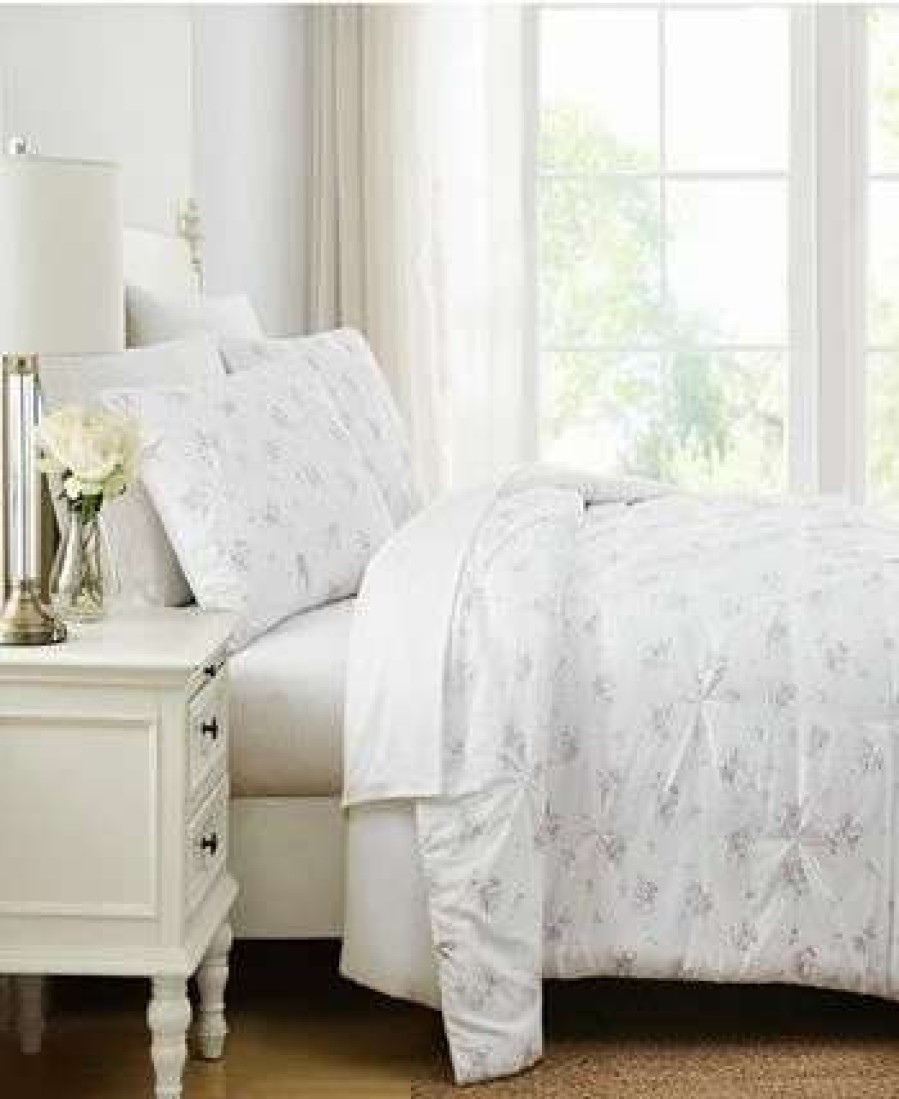 Comforter Sets * | The Farmhouse By Rachel Ashwell Signature Rosebury 3 Piece Comforter Set, Full/Queen White, Pink