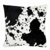 Decorative & Throw Pillows * | Saro Lifestyle Cow Hide Faux Fur Decorative Pillow, 18 X 18 Black