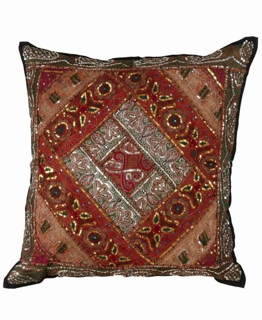 Decorative & Throw Pillows * | Saro Lifestyle Handmade Sari Sitara Decorative Pillow, 26 X 26 Multi