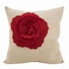 Decorative & Throw Pillows * | Saro Lifestyle Rose Flower Statement Throw Pillow, 18 X 18