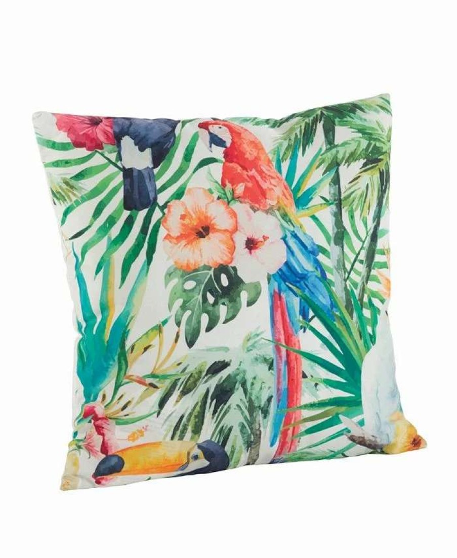 Decorative & Throw Pillows * | Saro Lifestyle Parrot Printed Decorative Pillow, 18 X 18 Multi