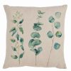 Decorative & Throw Pillows * | Saro Lifestyle Eucalyptus Printed Decorative Pillow, 18 X 18 Natural