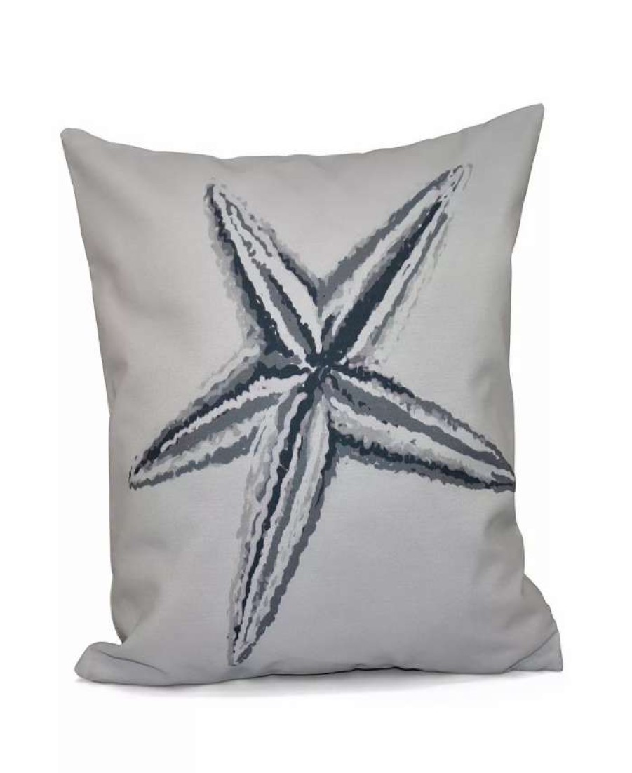 Decorative & Throw Pillows * | E By Design 16 Inch Decorative Coastal Throw Pillow Gray