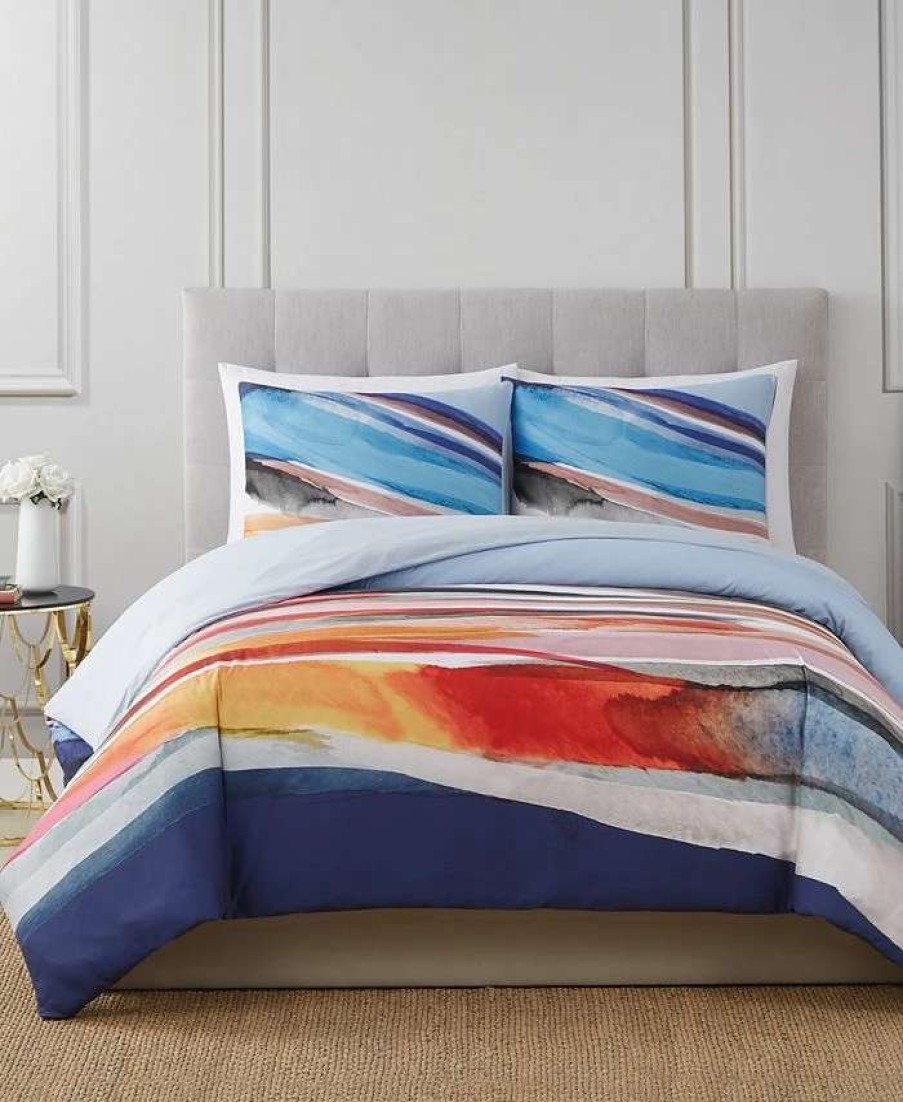 Comforter Sets * | Vince Camuto Home Allaire 2 Piece Comforter Set, Twin Xl Blue