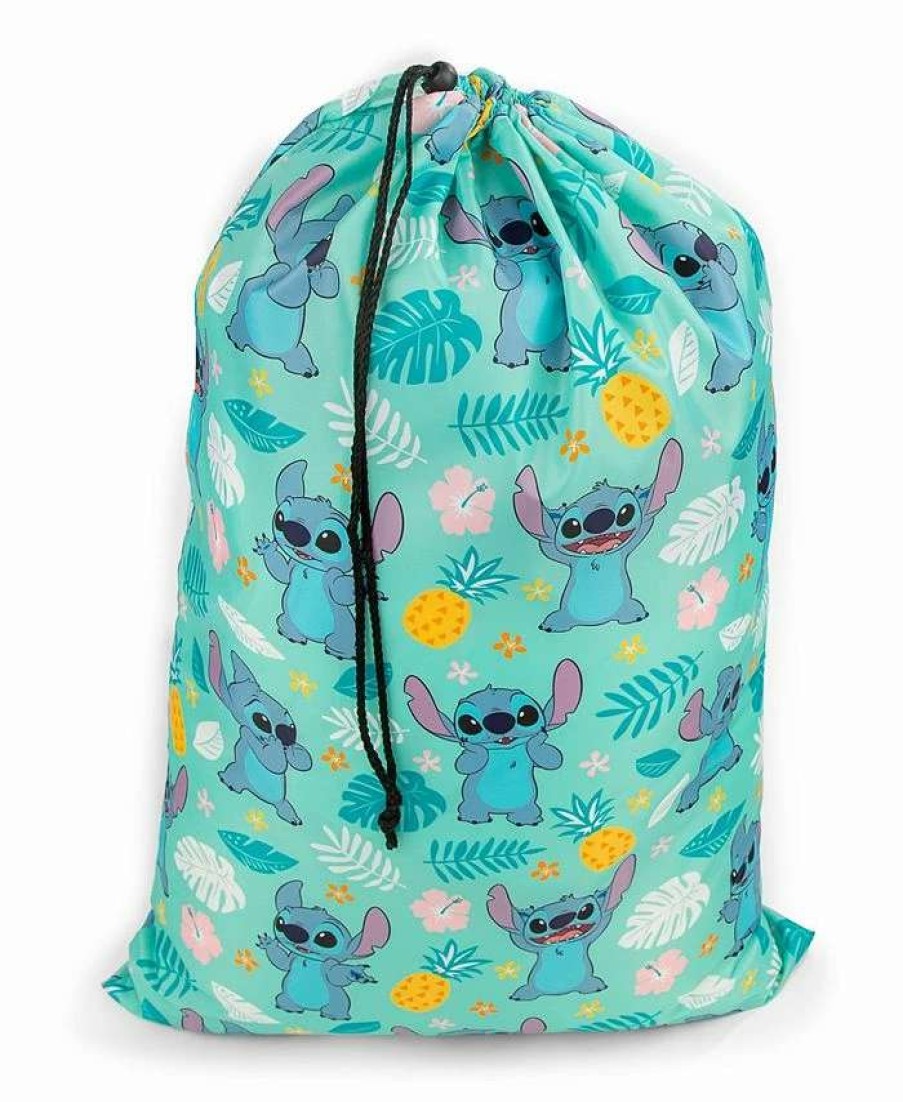 Comforter Sets * | Disney Lilo Stitch Leaves Pineapples Drawstring Laundry Bag, 32 X 21 Multi