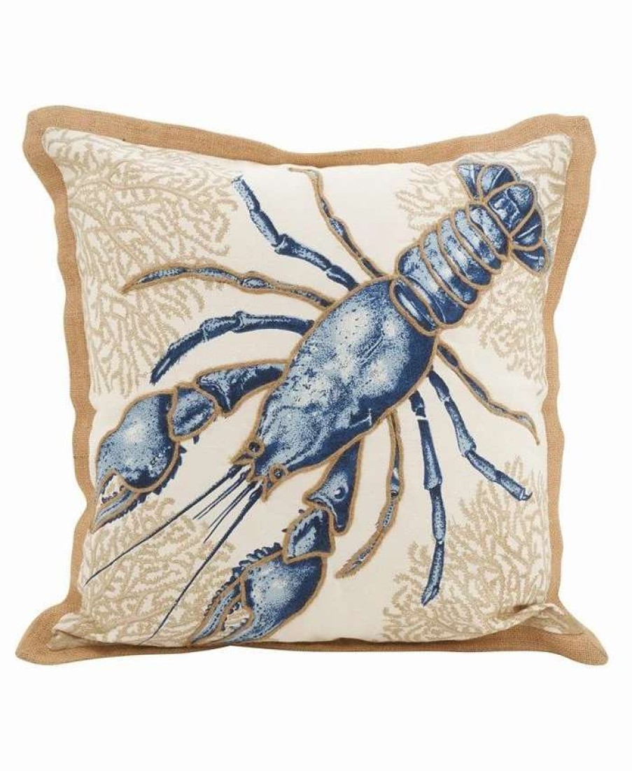 Decorative & Throw Pillows * | Saro Lifestyle Bster Decorative Pillow, 20 X 20 Navy