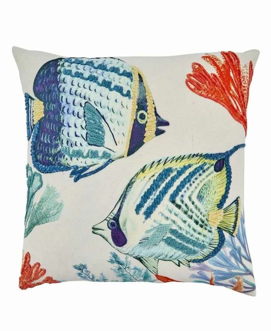 Decorative & Throw Pillows * | Saro Lifestyle Tropical Fish Decorative Pillow, 20 X 20 Multi