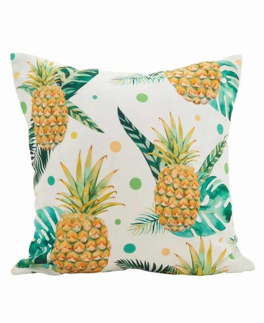 Decorative & Throw Pillows * | Saro Lifestyle Pineapple Polyester Filled Decorative Pillow, 18 X 18 Multi