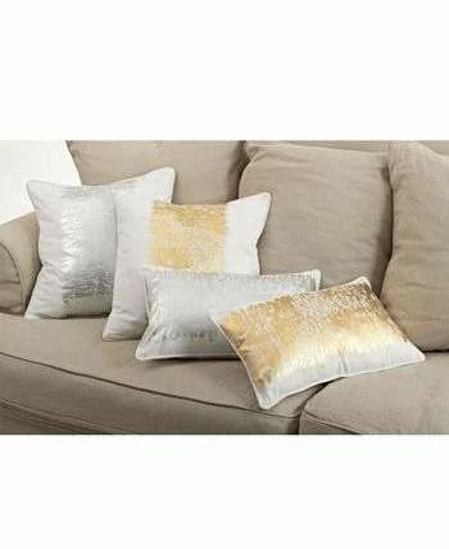 Decorative & Throw Pillows * | Saro Lifestyle Metallic Banded Decorative Pillow, 12 X 20 Gold