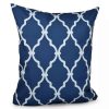 Decorative & Throw Pillows * | E By Design 16 Inch Decorative Trellis Print Throw Pillow Navy Blue