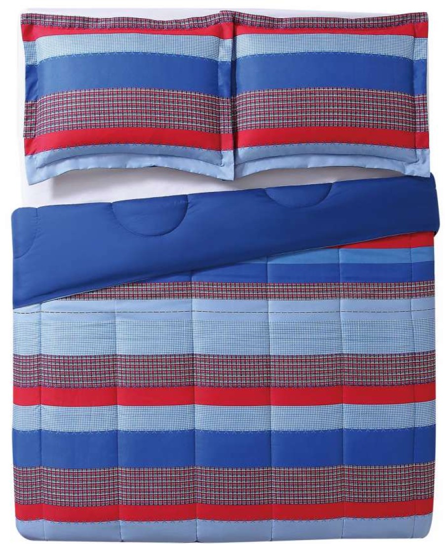 Comforter Sets * | My World Sebastian Reversible 2-Pc. Stripe Twin Comforter Set Multi