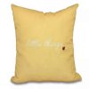 Decorative & Throw Pillows * | E By Design Little Things 16 Inch Decorative Word Print Throw Pillow Yellow