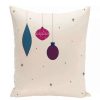 Decorative & Throw Pillows * | E By Design 16 Inch Off And Hot Pink Decorative Christmas Throw Pillow White