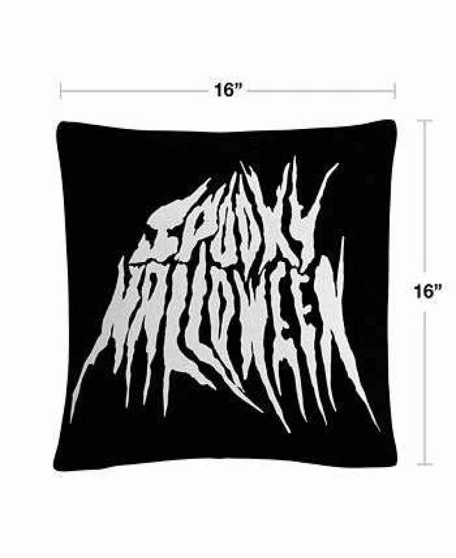 Decorative & Throw Pillows * | Baldwin Abc Spooky Metal Halloween Decorative Pillow, 16 X 16