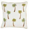 Decorative & Throw Pillows * | Saro Lifestyle Beaded Palm Trees Decorative Pillow, 18 X 18 White