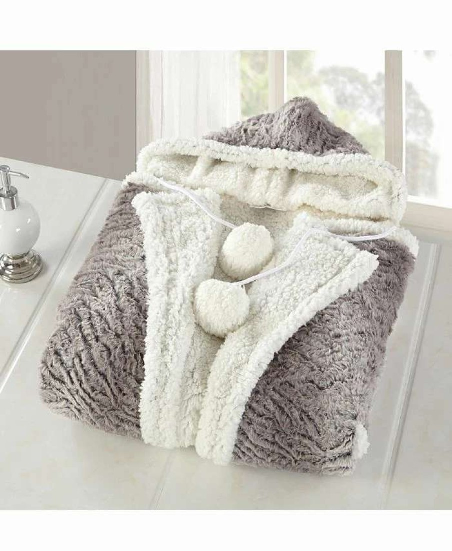 Blankets & Throws * | Chic Home Meirav 51 71 Hooded Snuggle Beige