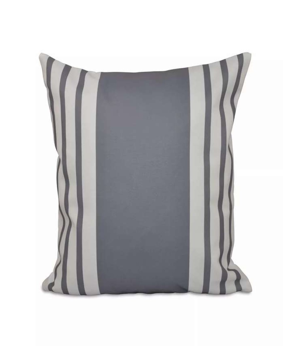 Decorative & Throw Pillows * | E By Design 16 Inch Decorative Striped Throw Pillow Gray