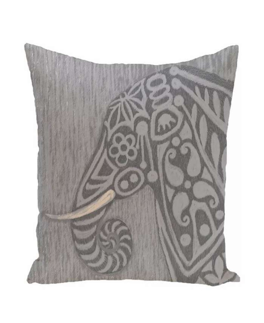 Decorative & Throw Pillows * | E By Design 16 Inch Decorative Safari Throw Pillow Gray