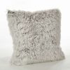 Decorative & Throw Pillows * | Saro Lifestyle Juneau Two Tone Faux Fur Decorative Pillow, 18 X 18