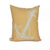 Decorative & Throw Pillows * | E By Design Anchored 16 Inch Decorative Nautical Throw Pillow Yellow