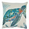 Decorative & Throw Pillows * | Saro Lifestyle Turtle Decorative Pillow, 20 X 20 Multi