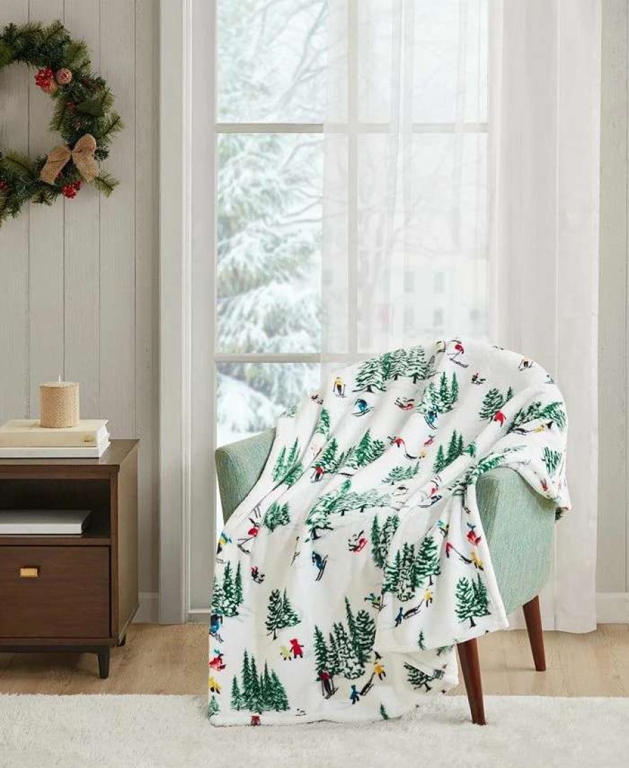 Blankets & Throws * | Charter Club Holiday Cozy Plush Throw, 50 X 70, Created For Macy'S Ski Slope