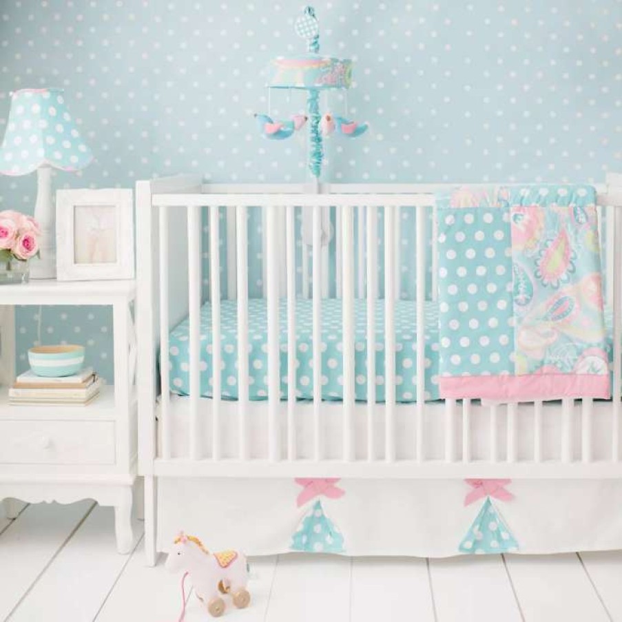 Comforter Sets * | My Baby Sam Pixie Baby In 3Pc Crib Set Aqua