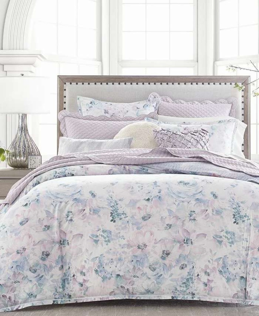 Duvet Covers & Sets * | Hotel Collection Primavera Floral Duvet Cover, Full/Queen, Created For Macy'S Lilac