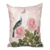 Decorative & Throw Pillows * | E By Design Asian Rose 16 Inch Decorative Floral Throw Pillow Pink